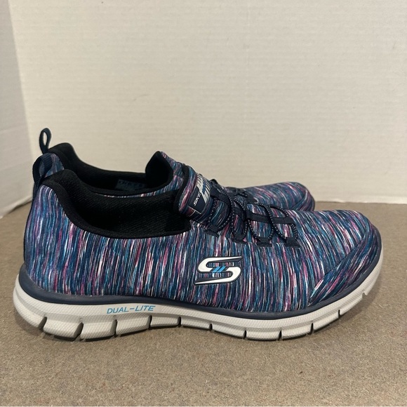 Skechers Women’s Dual-Lite Multicolor Slip-on Sneakers 9 - Picture 1 of 10